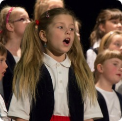 Girl's choir practicing pic